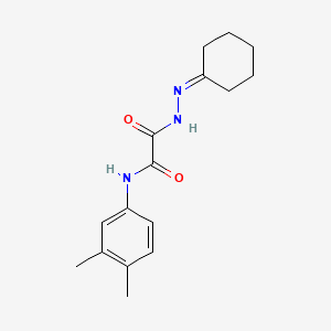 molecular formula C16H21N3O2 B5023199 2-(2-cyclohexylidenehydrazino)-N-(3,4-dimethylphenyl)-2-oxoacetamide 