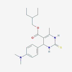 molecular formula C20H29N3O2S B5023235 2-ethylbutyl 4-[4-(dimethylamino)phenyl]-6-methyl-2-thioxo-1,2,3,4-tetrahydro-5-pyrimidinecarboxylate 