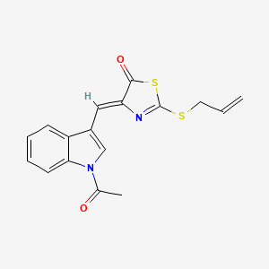 molecular formula C17H14N2O2S2 B5023270 4-[(1-acetyl-1H-indol-3-yl)methylene]-2-(allylthio)-1,3-thiazol-5(4H)-one 