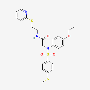 N~2~-(4-ethoxyphenyl)-N~2~-{[4-(methylthio)phenyl]sulfonyl}-N~1~-[2-(2-pyridinylthio)ethyl]glycinamide