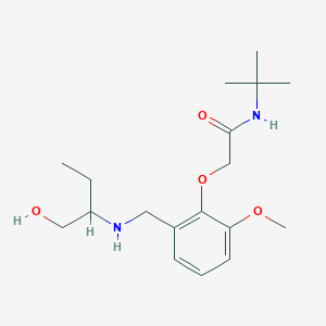 molecular formula C18H30N2O4 B502329 N-tert-butyl-2-(2-{[(1-hydroxybutan-2-yl)amino]methyl}-6-methoxyphenoxy)acetamide 