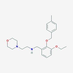 molecular formula C23H32N2O3 B502330 N-{3-ethoxy-2-[(4-methylbenzyl)oxy]benzyl}-2-(morpholin-4-yl)ethanamine 