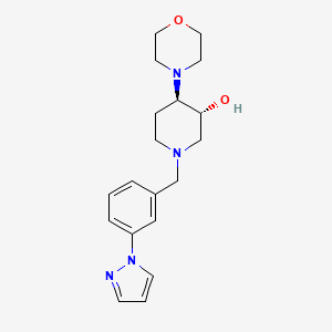 (3R*,4R*)-4-(4-morpholinyl)-1-[3-(1H-pyrazol-1-yl)benzyl]-3-piperidinol