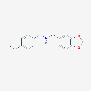 molecular formula C18H21NO2 B502331 1-(1,3-benzodioxol-5-yl)-N-[4-(propan-2-yl)benzyl]methanamine 