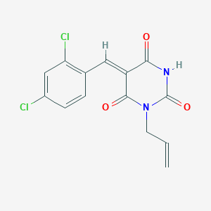 molecular formula C14H10Cl2N2O3 B5023318 1-allyl-5-(2,4-dichlorobenzylidene)-2,4,6(1H,3H,5H)-pyrimidinetrione 