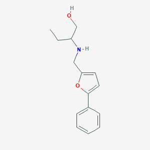 molecular formula C15H19NO2 B502332 2-{[(5-Phenylfuran-2-yl)methyl]amino}butan-1-ol 