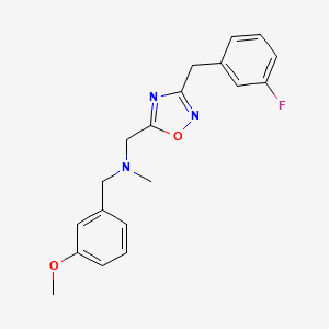 1-[3-(3-fluorobenzyl)-1,2,4-oxadiazol-5-yl]-N-(3-methoxybenzyl)-N-methylmethanamine