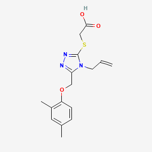 ({4-allyl-5-[(2,4-dimethylphenoxy)methyl]-4H-1,2,4-triazol-3-yl}thio)acetic acid