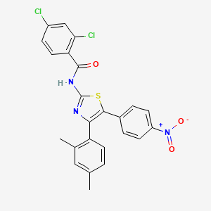 2,4-dichloro-N-[4-(2,4-dimethylphenyl)-5-(4-nitrophenyl)-1,3-thiazol-2-yl]benzamide