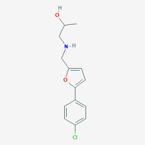 molecular formula C14H16ClNO2 B502336 1-({[5-(4-Chlorophenyl)-2-furyl]methyl}amino)-2-propanol 