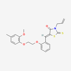 molecular formula C23H23NO4S2 B5023371 3-allyl-5-{2-[2-(2-methoxy-4-methylphenoxy)ethoxy]benzylidene}-2-thioxo-1,3-thiazolidin-4-one 