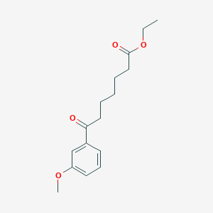 molecular formula C16H22O4 B050234 Ethyl 7-(3-methoxyphenyl)-7-oxoheptanoate CAS No. 122115-58-6