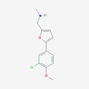 molecular formula C13H14ClNO2 B502340 1-[5-(3-chloro-4-methoxyphenyl)furan-2-yl]-N-methylmethanamine 