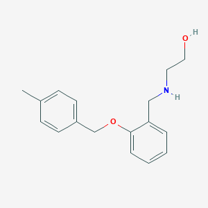 molecular formula C17H21NO2 B502342 2-({2-[(4-Methylbenzyl)oxy]benzyl}amino)ethanol 