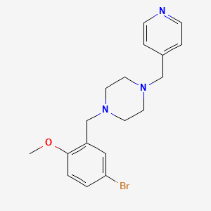 molecular formula C18H22BrN3O B5023432 1-(5-bromo-2-methoxybenzyl)-4-(4-pyridinylmethyl)piperazine 