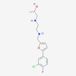 molecular formula C16H20ClFN2O2 B502344 1-{[2-({[5-(3-Chloro-4-fluorophenyl)furan-2-yl]methyl}amino)ethyl]amino}propan-2-ol 