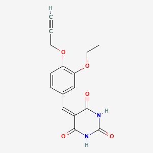 5-[3-ethoxy-4-(2-propyn-1-yloxy)benzylidene]-2,4,6(1H,3H,5H)-pyrimidinetrione