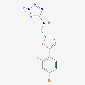 molecular formula C13H12BrN5O B502346 N-{[5-(4-bromo-2-methylphenyl)-2-furyl]methyl}-N-(2H-tetraazol-5-yl)amine 