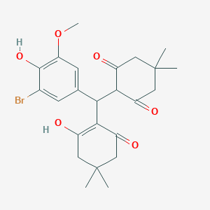 molecular formula C24H29BrO6 B5023491 2-[(3-bromo-4-hydroxy-5-methoxyphenyl)(2-hydroxy-4,4-dimethyl-6-oxo-1-cyclohexen-1-yl)methyl]-5,5-dimethyl-1,3-cyclohexanedione 