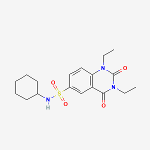 molecular formula C18H25N3O4S B5023499 N-cyclohexyl-1,3-diethyl-2,4-dioxo-1,2,3,4-tetrahydro-6-quinazolinesulfonamide 