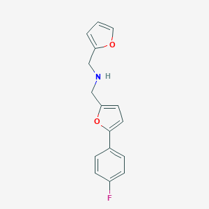 molecular formula C16H14FNO2 B502350 1-[5-(4-fluorophenyl)furan-2-yl]-N-(furan-2-ylmethyl)methanamine 
