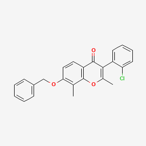 molecular formula C24H19ClO3 B5023505 7-(benzyloxy)-3-(2-chlorophenyl)-2,8-dimethyl-4H-chromen-4-one 