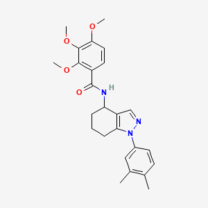 N-[1-(3,4-dimethylphenyl)-4,5,6,7-tetrahydro-1H-indazol-4-yl]-2,3,4-trimethoxybenzamide