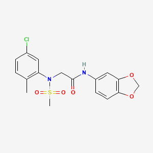 N~1~-1,3-benzodioxol-5-yl-N~2~-(5-chloro-2-methylphenyl)-N~2~-(methylsulfonyl)glycinamide