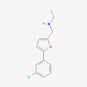 molecular formula C13H14ClNO B502355 N-{[5-(3-chlorophenyl)furan-2-yl]methyl}ethanamine 
