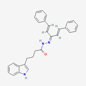 4-(1H-indol-3-yl)-N'-[3-phenyl-1-(2-phenylvinyl)-2-propen-1-ylidene]butanohydrazide