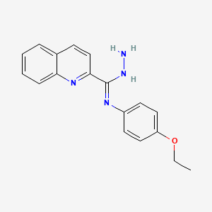 molecular formula C18H18N4O B5023582 N-(4-ethoxyphenyl)-2-quinolinecarbohydrazonamide 