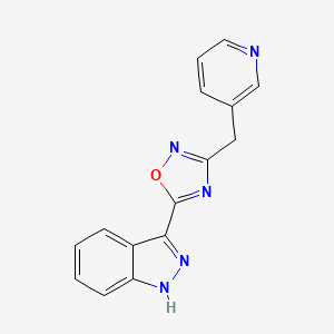 3-[3-(3-pyridinylmethyl)-1,2,4-oxadiazol-5-yl]-1H-indazole trifluoroacetate