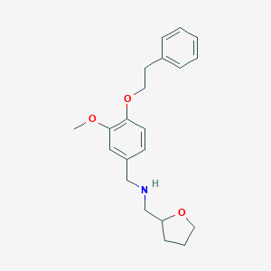 molecular formula C21H27NO3 B502360 1-[3-methoxy-4-(2-phenylethoxy)phenyl]-N-(tetrahydrofuran-2-ylmethyl)methanamine 