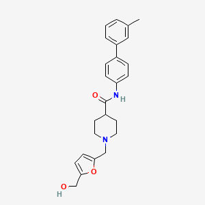 1-{[5-(hydroxymethyl)-2-furyl]methyl}-N-(3'-methyl-4-biphenylyl)-4-piperidinecarboxamide