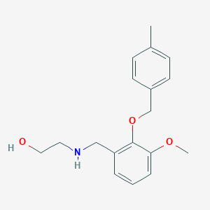 molecular formula C18H23NO3 B502363 2-({3-Methoxy-2-[(4-methylbenzyl)oxy]benzyl}amino)ethanol 