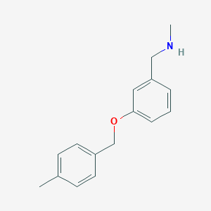 molecular formula C16H19NO B502364 N-methyl-N-{3-[(4-methylbenzyl)oxy]benzyl}amine 