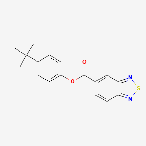 molecular formula C17H16N2O2S B5023658 4-tert-butylphenyl 2,1,3-benzothiadiazole-5-carboxylate 