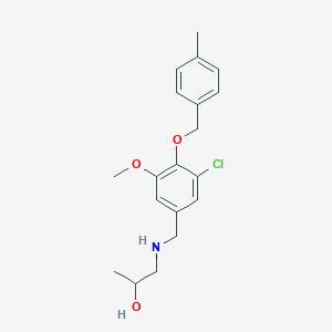 molecular formula C19H24ClNO3 B502366 1-({3-Chloro-5-methoxy-4-[(4-methylbenzyl)oxy]benzyl}amino)propan-2-ol 