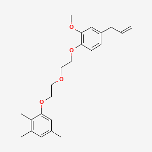 molecular formula C23H30O4 B5023670 1-{2-[2-(4-allyl-2-methoxyphenoxy)ethoxy]ethoxy}-2,3,5-trimethylbenzene 