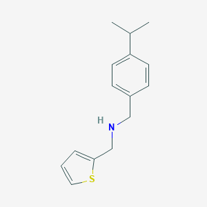 molecular formula C15H19NS B502369 1-[4-(propan-2-yl)phenyl]-N-(thiophen-2-ylmethyl)methanamine 