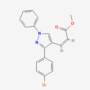 methyl 3-[3-(4-bromophenyl)-1-phenyl-1H-pyrazol-4-yl]acrylate