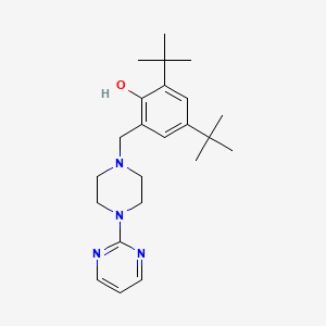 molecular formula C23H34N4O B5023717 2,4-di-tert-butyl-6-{[4-(2-pyrimidinyl)-1-piperazinyl]methyl}phenol 