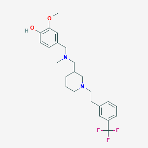 2-methoxy-4-({methyl[(1-{2-[3-(trifluoromethyl)phenyl]ethyl}-3-piperidinyl)methyl]amino}methyl)phenol