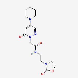 N-[2-(2-oxo-1,3-oxazolidin-3-yl)ethyl]-2-[6-oxo-4-(1-piperidinyl)-1(6H)-pyridazinyl]acetamide