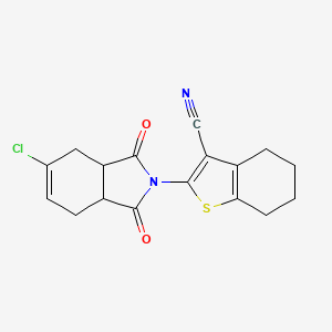 2-(5-chloro-1,3-dioxo-1,3,3a,4,7,7a-hexahydro-2H-isoindol-2-yl)-4,5,6,7-tetrahydro-1-benzothiophene-3-carbonitrile