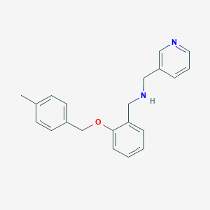 molecular formula C21H22N2O B502378 1-{2-[(4-methylbenzyl)oxy]phenyl}-N-(pyridin-3-ylmethyl)methanamine 