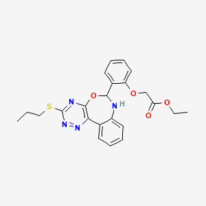 ethyl {2-[3-(propylthio)-6,7-dihydro[1,2,4]triazino[5,6-d][3,1]benzoxazepin-6-yl]phenoxy}acetate