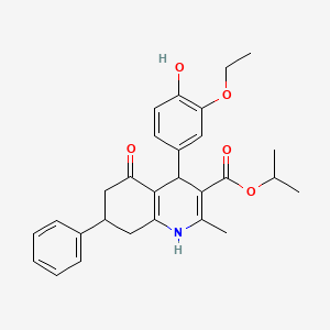 isopropyl 4-(3-ethoxy-4-hydroxyphenyl)-2-methyl-5-oxo-7-phenyl-1,4,5,6,7,8-hexahydro-3-quinolinecarboxylate