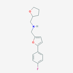 1-[5-(4-fluorophenyl)furan-2-yl]-N-(tetrahydrofuran-2-ylmethyl)methanamine