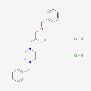 1-(benzyloxy)-3-(4-benzyl-1-piperazinyl)-2-propanethiol dihydrochloride